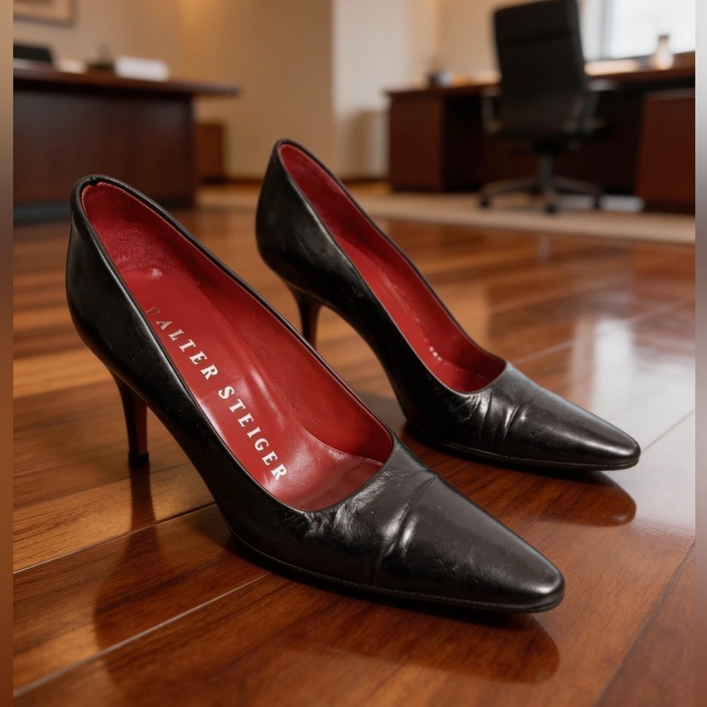 Walter Steiger women’s Blue Heels with Pointed Toe size 5.5 B